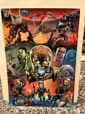 2012 SDCC COMIC CON EXCLUSIVE TOPPS MARS ATTACKS 9 PROMO CARD SET UNCUT NM 🔥 picture