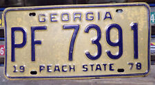 1978 Georgia License Plate picture