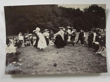 Children Performing Cakewalk Dance Outdoor Party Edwardian 1900s VTG Photo picture