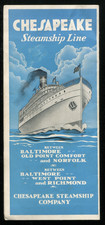1937 Chesapeake Steamship Co. Brochure Deck Plans Map Baltimore Norfolk Richmond picture
