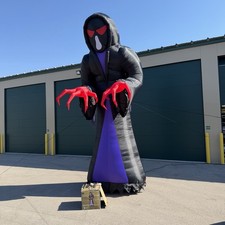 Gemmy 2018 16ft Tall Grim Reaper Halloween Airblown Inflatable RARE EUC #0999606 picture