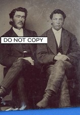 True West Billy Kid Gang Member Cowboy Tintype Photo. Tom Pickett & Dick Brewer? picture