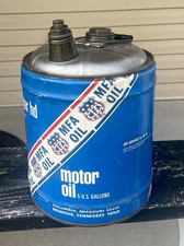 Vintage MFA OIL Five Gallon Motor Oil Can Missouri Farmers Association Gas Oil picture