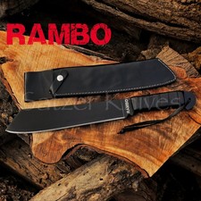 Rambo IV Machete Knife with Free Leather Sheath Rambo Movie Survival Bowie Knife picture