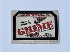 Vintage 1974 Topps Chewing Gum Wacky Pack Packages Grime Heavy Chunks Sticker picture