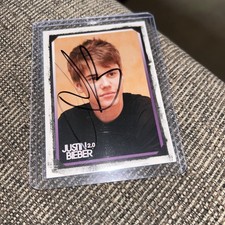Justin Bieber Autographed Panini Trading Card From Fanatics Fest *OPEN TO OFFERS picture