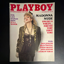 Playboy Magazine Sept 1985 Madonna Cover Last Stapled Issue Centerfold Intact picture
