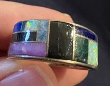 TSF Touch Of Santa Fe Dine Sterling Ring Size 12 by Calvin Begay And Eddie Chee picture