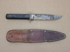 Vintage Imperial Prov. RI USA Fixed Blade Hunting Knife Jigged Handle 1940s-50s picture