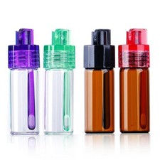3Pcs Vintage Glass Bottles  Mixed Color For Travel Spice Powder Snuff Boxes picture