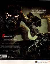 Gears of War Magazine Ad Poster 2007 Windows Gaming Retro Vintage 8x11 picture