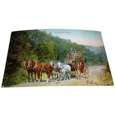 Vintage 1909 Deadwood Coach Postcard Bloom Bros South Dakota Western Stagecoach picture
