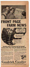 1933 Goodrich Cavalier Farm Tires Prewar Tractor Farm Equipment Ad picture