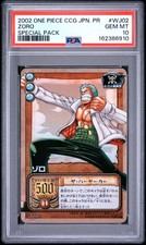 2002 BANDAI ONE PIECE CCG JAPANESE PROMO SPECIAL PACK #WJ02 ZORO PSA 10 picture