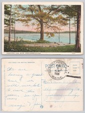 Sabbathday Lake Maine Postcard 1936 Shaker Village Scenic View picture