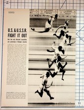 1952 Helsinki Olympics Magazine Pages US USSR Track & Field Ephemera picture