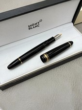 Montblanc Classic Meisterstuck 146 Black/Gold Fountain Pen With Gift Box picture
