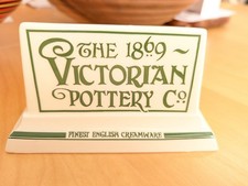 The 1869 Victorian Pottery Co Display Advertising Two-sided Sign picture