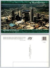 Continental Charlotte North Carolina City Skyline Downtown Aerial View Postcard picture