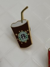 Starbucks RARE Brown Frappuccino Barista Lapel Pin picture