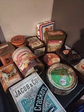 Vintage Advertising Tin Collection Lot of 12 Retro Metal Display Decor picture