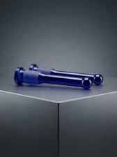 2x 4'' Blue 14mm Glass Down Stem Diffuser Replacement Glass Bong Water Pipe picture
