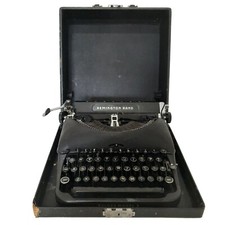 Vtg 40s Remington Rand Typewriter Deluxe Model 5 B1237617 with Case Made in USA picture