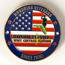 Honoring Our Veterans, Honor Flight West Central Florida Challenge Coin picture