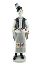Vintage Hungarian Hollohaza Figurine Peasant Man Handpainted Porcelain picture