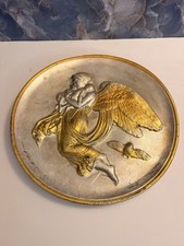 Bombay Co. 3D Silver & Gold Angel and Infants Terracotta Plague | Made In Italy picture