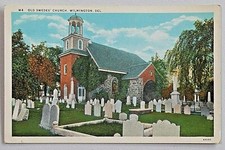 Old Swedes' Church Wilmington Delaware Church & Cemetery WB Postcard 8615 picture
