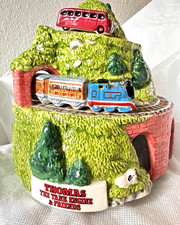 Schmid Thomas the Tank Engine & Friends Train Tunnel Ceramic Music Box - slow picture