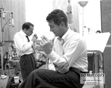 FRANK SINATRA & DEAN MARTIN TAKE SMOKE BREAK DURING SESSIO 8x10 Photo Wall Decor picture