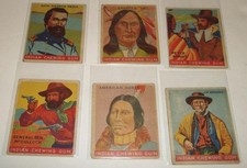 Vintage 1933 Goudey Gum Indian Gum Card Lot of 6 Cards  Series of 96 picture