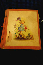 Vintage 1946-48 Baby Scrap Book-Paper Deteriorating/Cards Good picture
