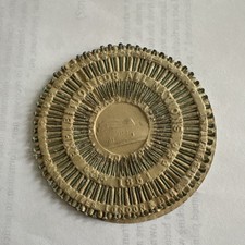 Rare 1851 Great Exhibition pin wheel embossed image Crystal Palace in London. picture