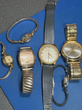 JUNK DRAWER LOT, 6 Vintage Watches, Gruen, Sheraton, Bulova, Tissot-Parts/Repair picture