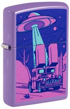 Zippo Car Chase Design Smoky Lavender Windproof Lighter, 47276 picture