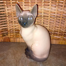 Vintage 1962 Royal Copenhagen Siamese Cat Figurine #3281 - Ear Chip As-Is picture