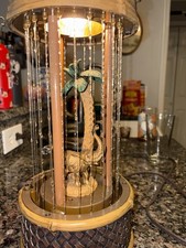 RARE VTG 1970s Cheyenne Industries Lucky Elephant Palm Tree Oil Rain Lamp picture