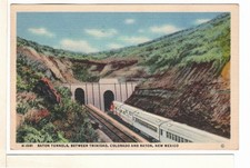1949 Fred Harvey Linen Postcard Raton Tunnels Between Colorado & New Mexico -FL1 picture