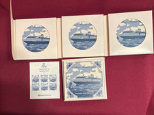 NEW Set (4) Holland America Cruise Line Eurodam Nieuw Amsterdam Coasters COA picture