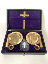 Antique SICK CALL CABINET for COMMUNION by Langan & Brother  CATHOLIC PRIEST picture
