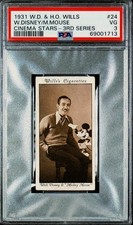 1931 Wills Walt Disney Mickey Mouse Cinema Stars #24 PSA 3 picture