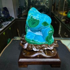 9LB Natural Malachite Mineral freeform specimen Reiki Stone Healing+BASE picture