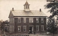 E63/ Salineville Ohio RPPC Postcard c1910 Old School House Building picture