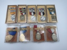 Lot Of 9 Antique Sharpshooter Marksmen Medals Awards picture