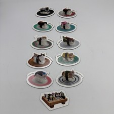 COMPLETE SET OF 11 Cat Sushi Magnets SO CUTE well made buy individuals/full set picture
