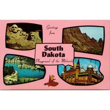 Grettings from South Dakota Playground of the Midwest Postcard PC646 picture