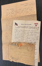 WWI AEF letter 💜 Bat. B 103 Regt. FA. chasing the Hun, boys hard as nails . picture